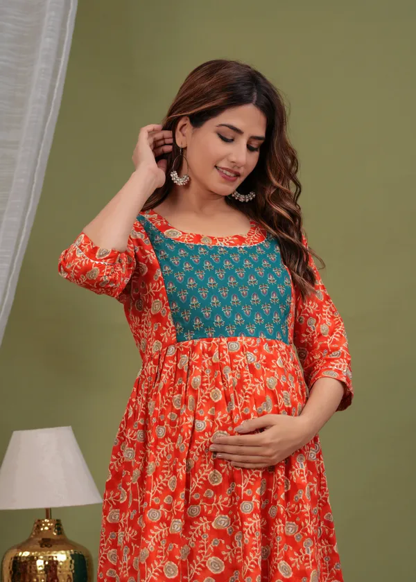 Burming__Cotton_Maternity_And_Feeding_Kurti