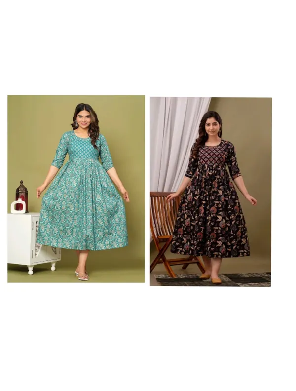 Check_gramer_cotton_maternity_and_feeding_kurti_Combo_Of_2