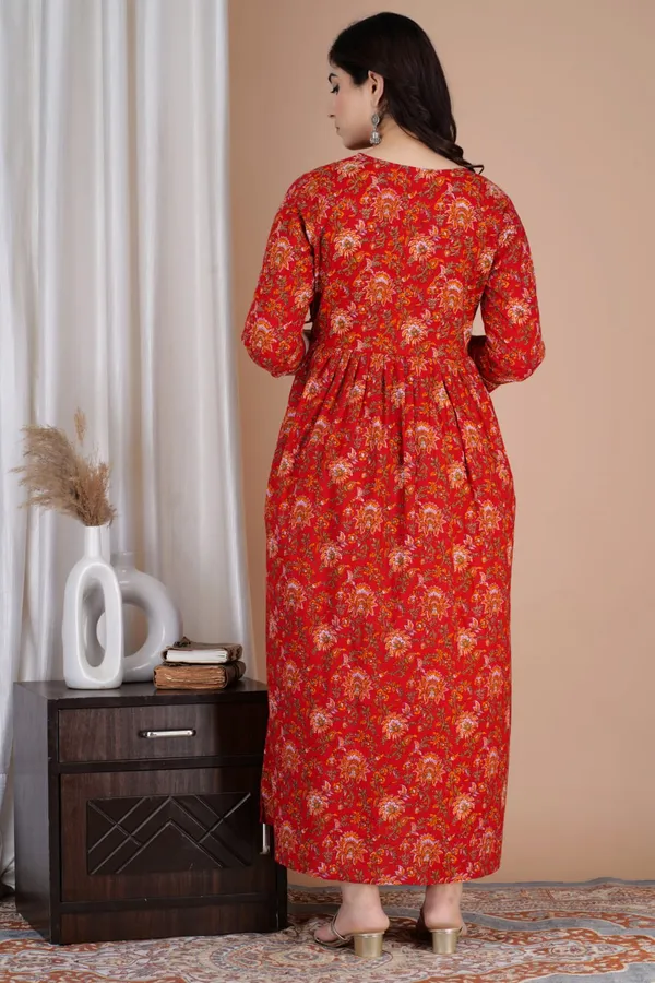 Cherry_gama_cotton_maternity_and_feeding_kurti_Combo_Of_2