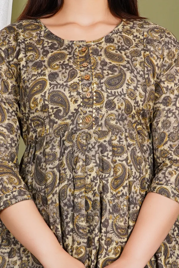 Choclate_carry_rayon_maternity_and_feeding_kurti