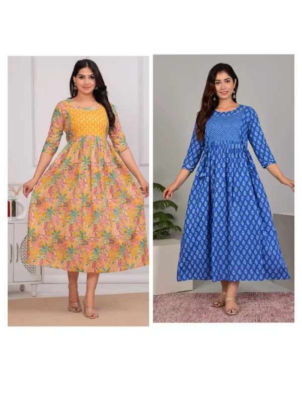 Corn_blue_Cotton_Printed_Maternity_And_Feeding_Kurti_Combo_Of_2
