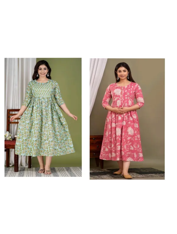 Crush_blossom_cotton_maternity_and_feeding_kurti_combo_Of_2