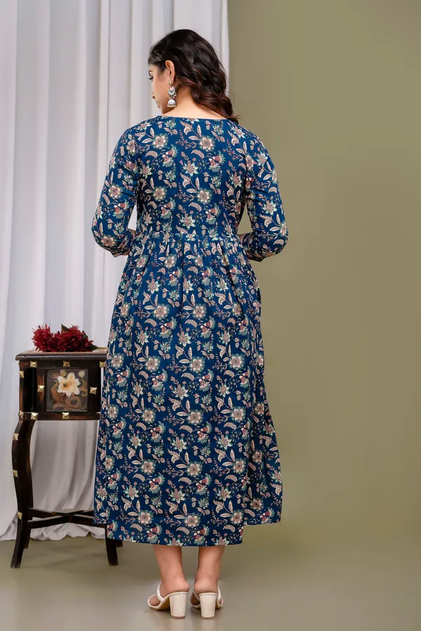 Flower_remix_cotton_maternity_and_feeding_kurti_Combo_Of_2