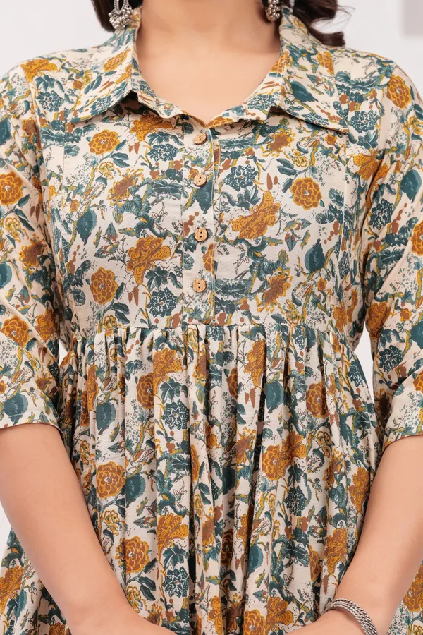 Golden_mix_rayon_maternity_and_feeding_kurti