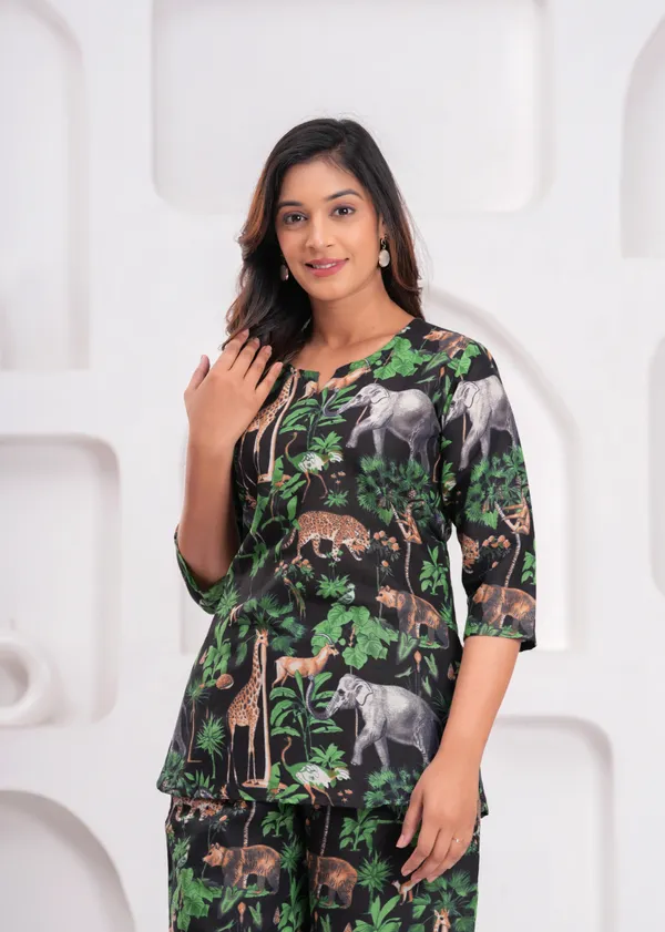 Green_animal_print_cotton_cord_set