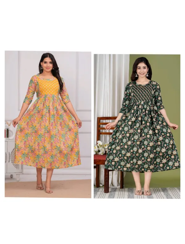 Green_corn_Cotton_Printed_Maternity_And_Feeding_Kurti_Combo_Of_2