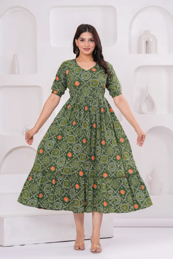 Green_cundri_cotton_maternity_and_feeding_kurti