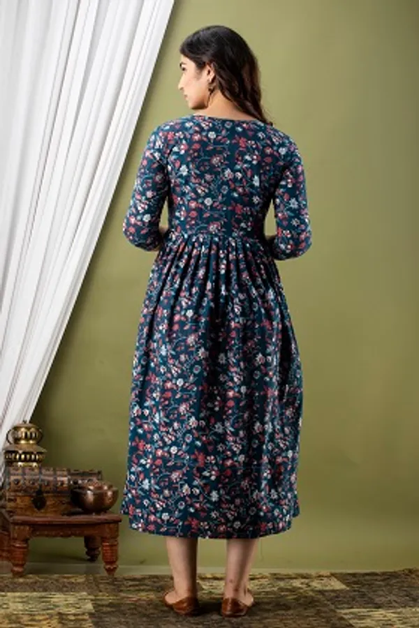 Greyning_flower_cotton_maternity_and_feeding_kurti_Combo_Of_2