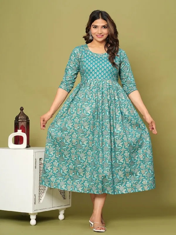 Greyning_flower_cotton_maternity_and_feeding_kurti_Combo_Of_2