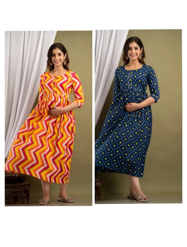 Lahriya_dote_Cotton_Printed_Maternity_And_Feeding_Kurti_Combo_Of_2