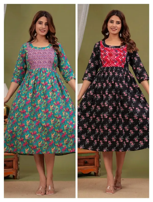 Multi_combo_Cotton_Printed_Maternity_And_Feeding_Kurti_Combo_Of_2