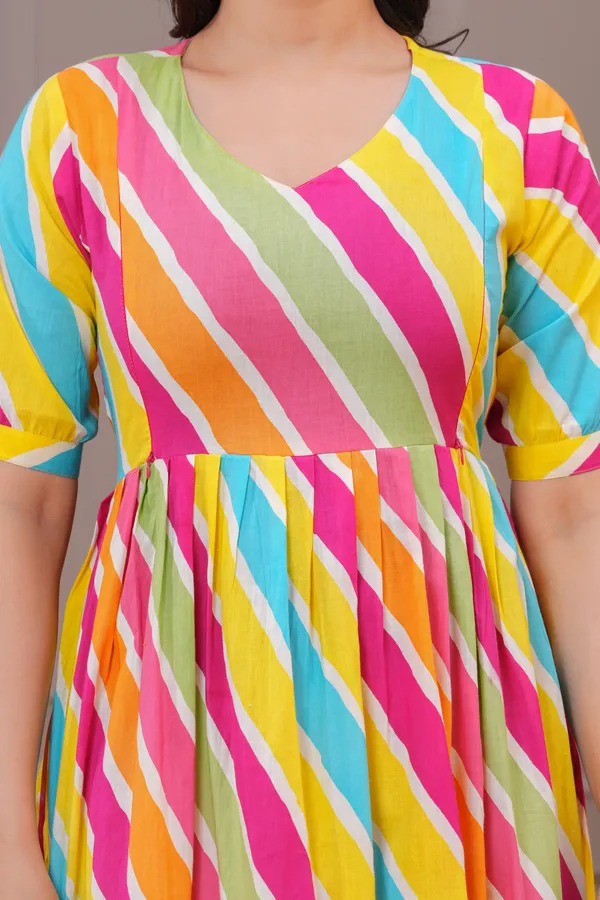 Multi_lahriy_ful_cotton_maternity_and_feeding_kurti