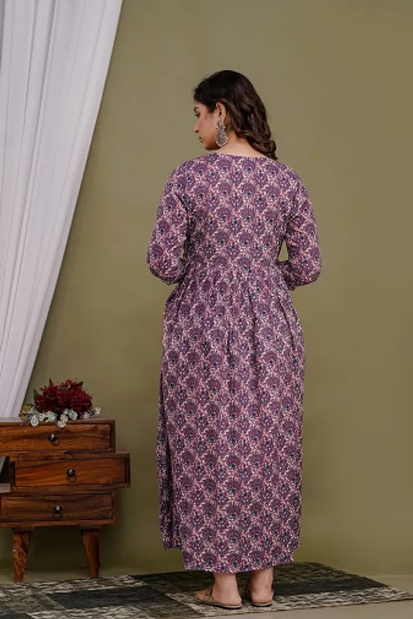 Multi_royal__cotton_maternity_and_feeding_kurti_Combo_Of_2