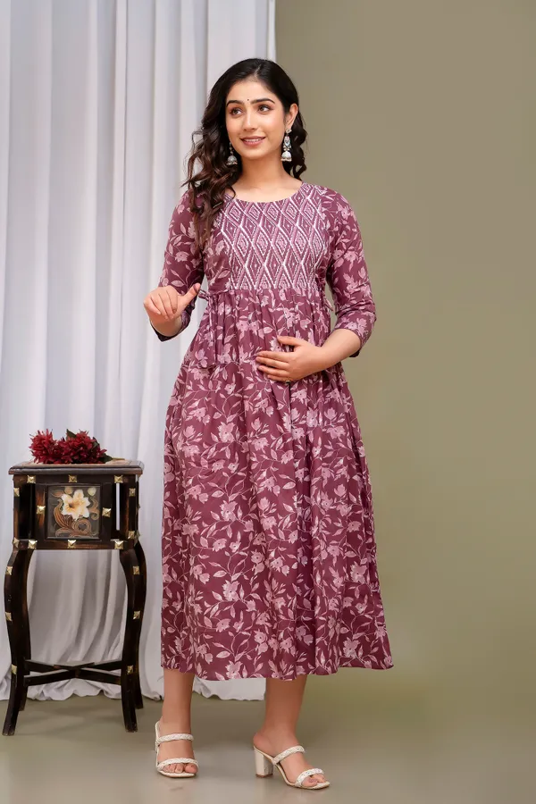 Multi_sweet_cotton_maternity_and_feeding_kurti