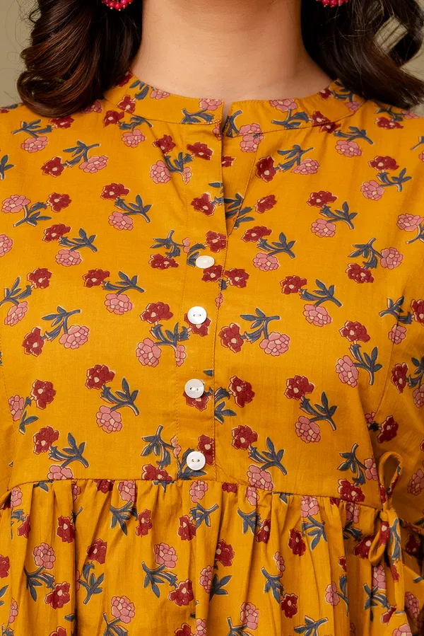 Mustard_Cotton_Printed_Short_Top