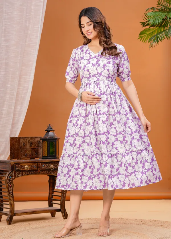 Nyka_blossom_cotton_maternity_and_feeding_kurti_combo_Of_2