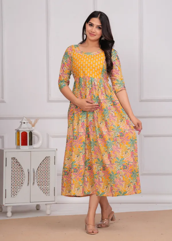 Peach_corn_Cotton_Printed_Maternity_And_Feeding_Kurti_Combo_Of_2