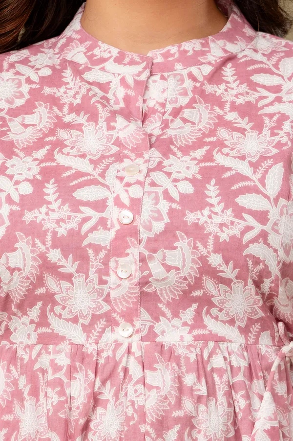 Peach_white__Cotton_Printed_Short_Top