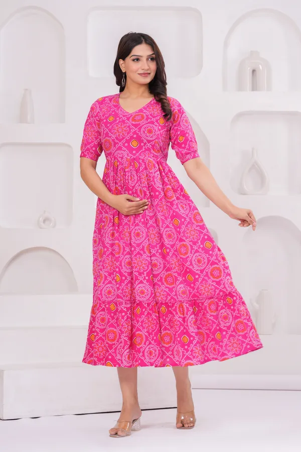 Pink_cundri_cotton_maternity_and_feeding_kurti