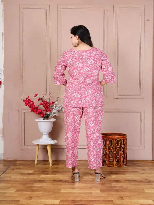 Pink_flower_cotton_cord_set