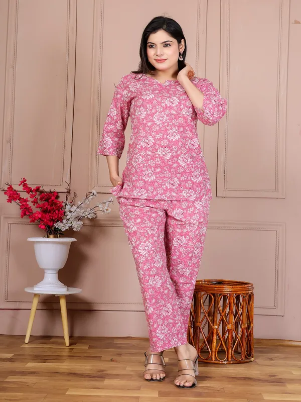 Pink_flower_cotton_cord_set