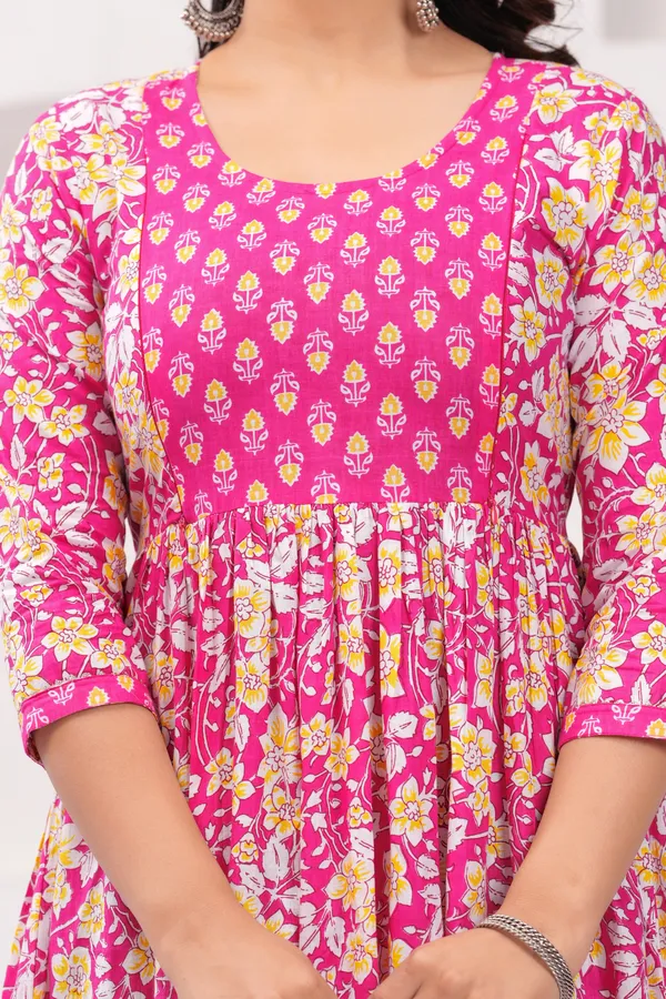 Pink_cotton_maternity_and_feeding_kurti_stylish