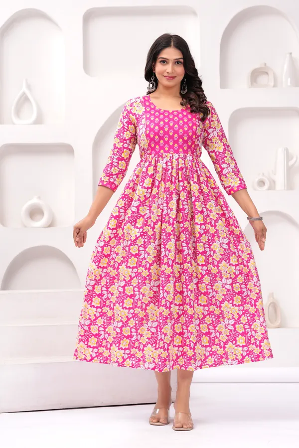 Pink_cotton_maternity_and_feeding_kurti_stylish