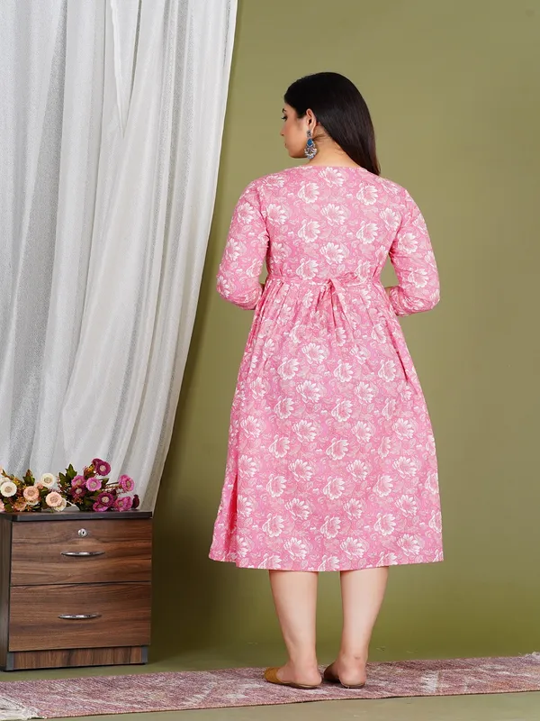 Pink_royal_rayon_maternity_and_feeding_kurti