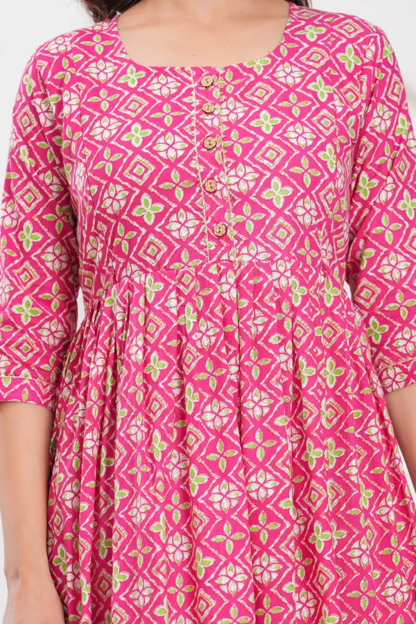 Pink_whit_dot_cotton_maternity_and_feeding_kurti