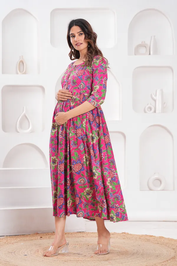 Purple_blossom_cotton_maternity_and_feeding_kurti
