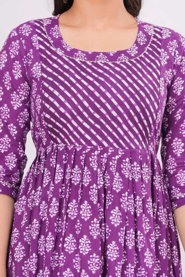 Purple_desk_cotton_maternity_and_feeding_kurti