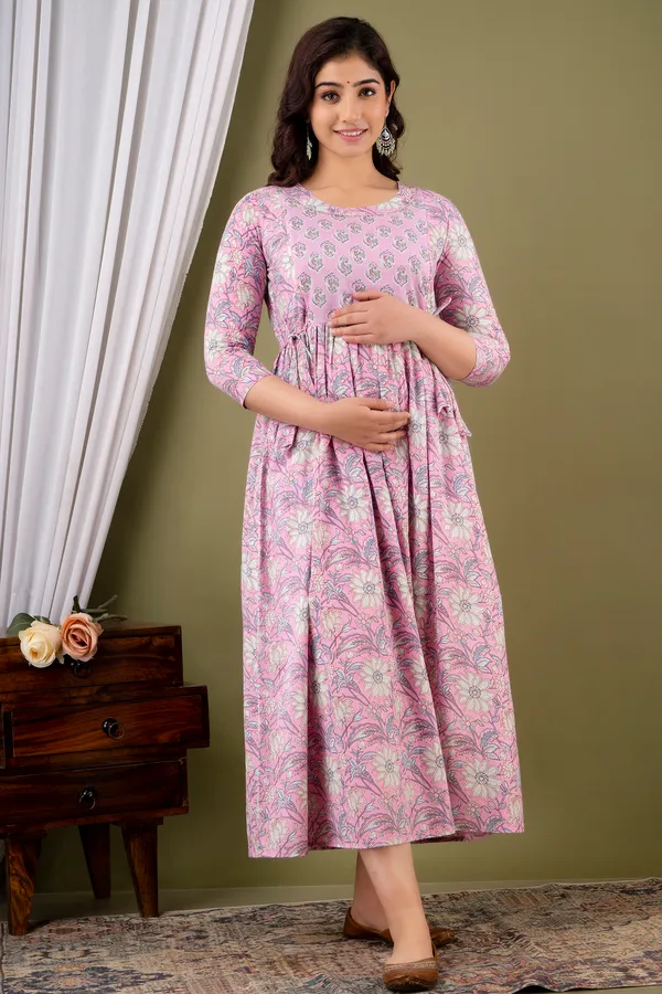 Purple_haze_combo__Cotton_Printed_Maternity_And_Feeding_Kurti_Combo_Of_2