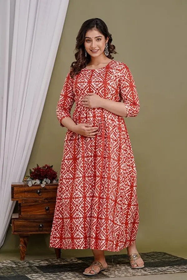 Rama_razin_cotton_maternity_and_feeding_kurti_Combo_Of_2