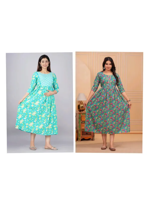 Rama_sea_cotton_maternity_and_feeding_kurti_Combo_Of_2