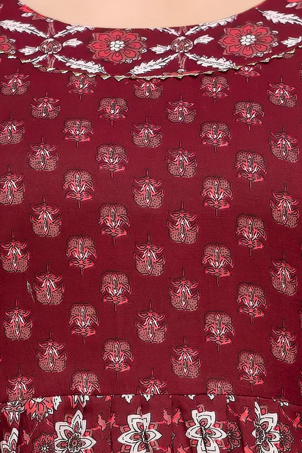 Red_bubls_cotton_maternity_and_feeding_kurti