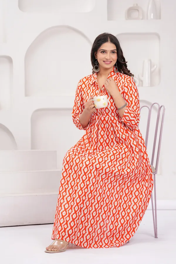 Red_dote__rayon_maternity_and_feeding_kurti