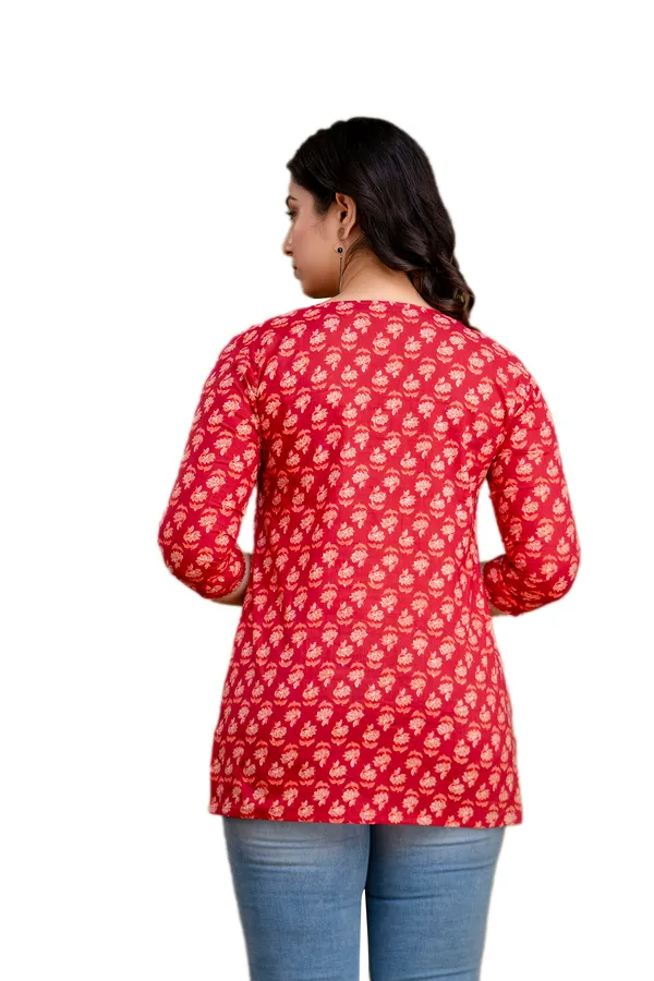 Red_raddian_cotton_printed_top