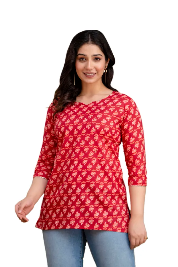 Red_raddian_cotton_printed_top
