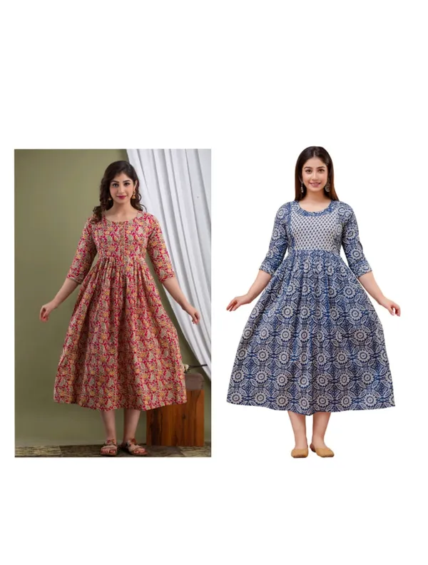 Sarbali_cotton_maternity_and_feeding_kurti_Combo_Of_2