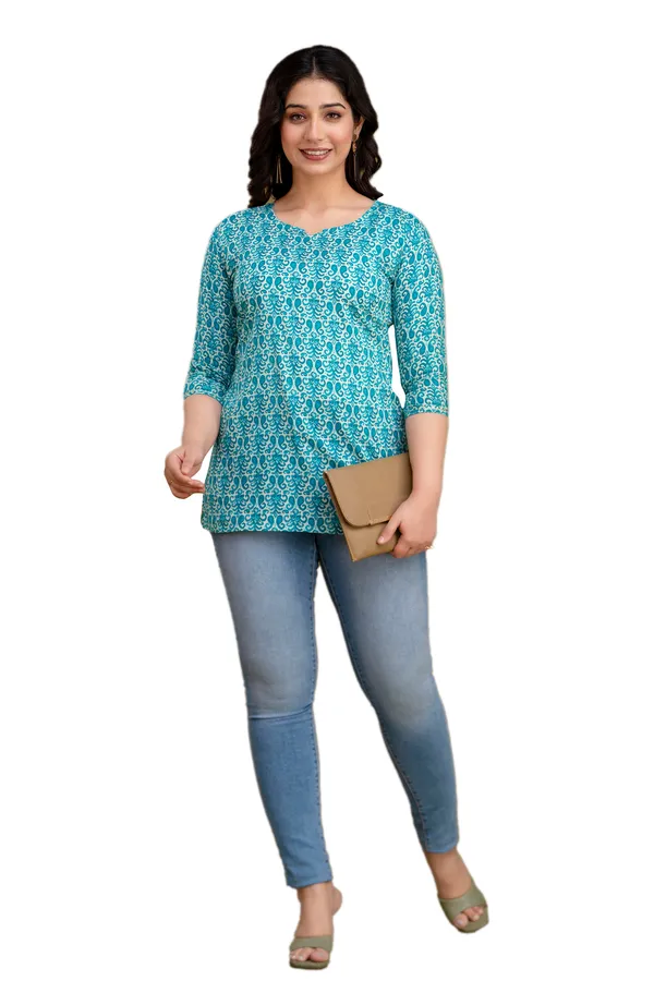 Sky_blue_bubble_cotton_printed_top