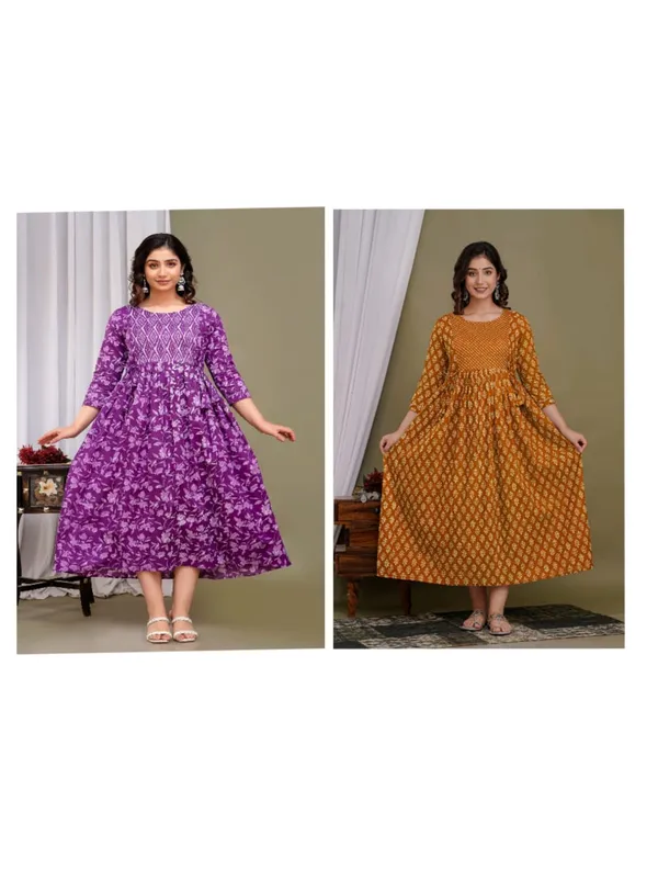 Small_redam_cotton_maternity_and_feeding_kurti_combo_Of_2