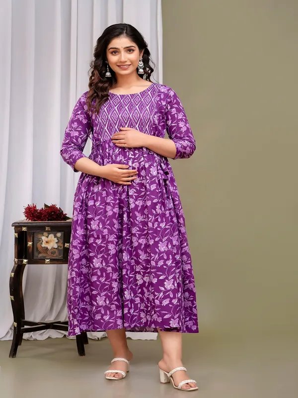 Small_redam_cotton_maternity_and_feeding_kurti_combo_Of_2
