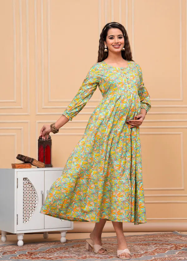 Sweet_corn_combo_Cotton_Printed_Maternity_And_Feeding_Kurti_Combo_Of_2