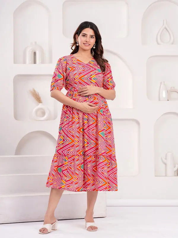 White_cors_cotton_maternity_and_feeding_kurti_combo_Of_2
