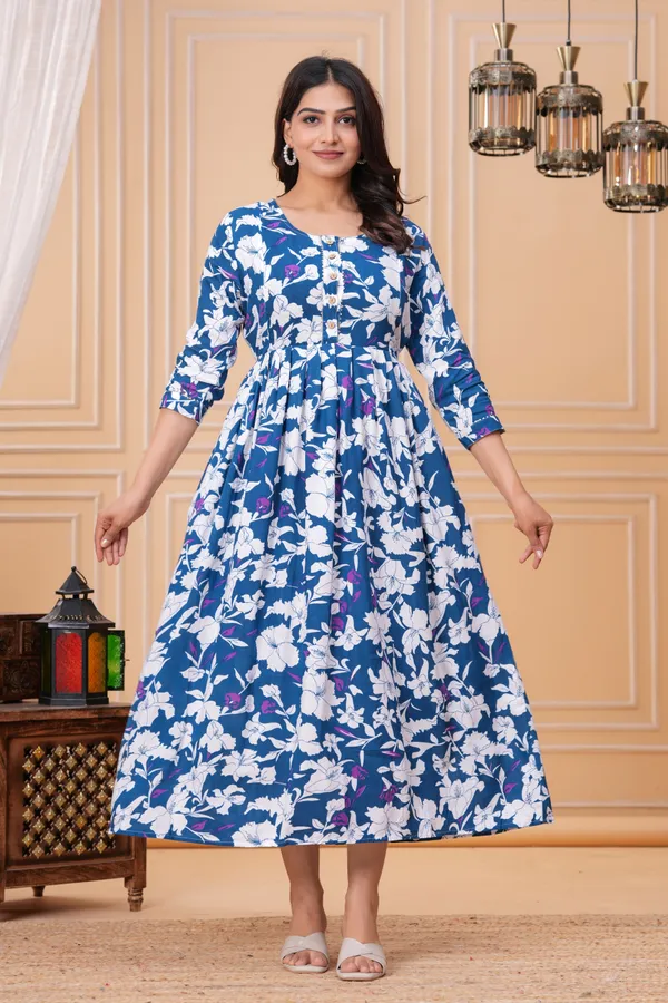 White_moon_rayon_maternity_and_feeding_kurti