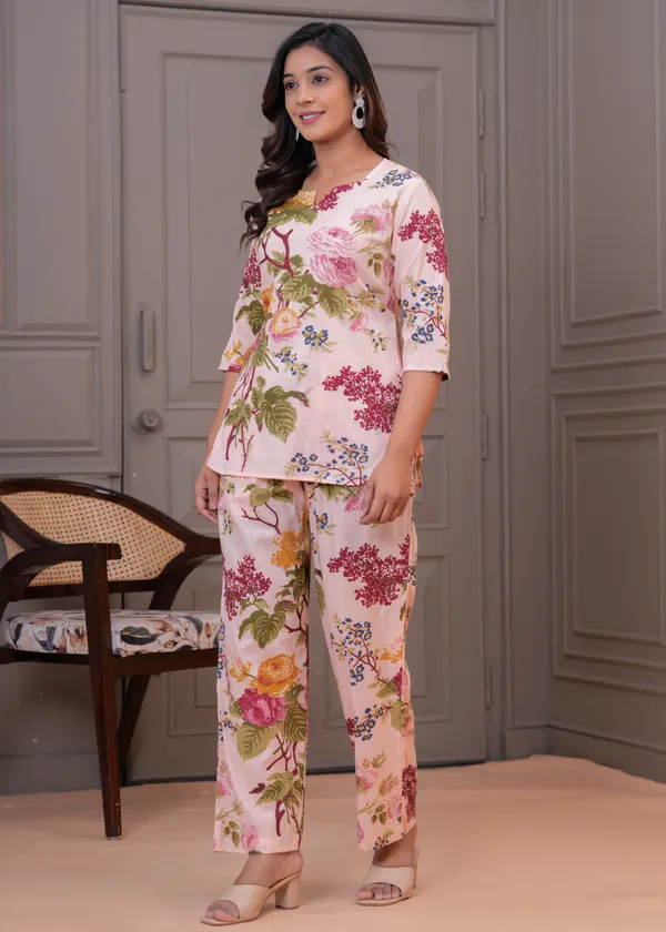 White_multi_print_cotton_cord_set