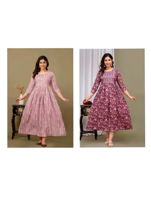 Witnes_des_cotton_maternity_and_feeding_kurti_Combo_Of_2