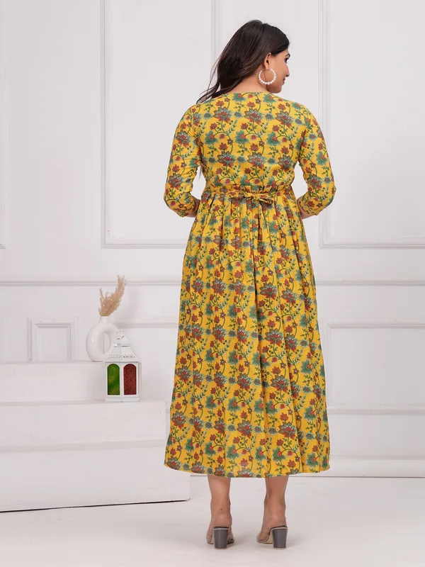 Yellow_chidi_cotton_maternity_and_feeding_kurti