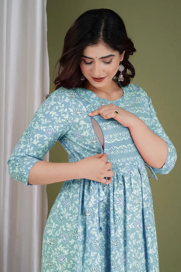 ziczacking_mix_cotton_maternity_and_feeding_kurti_Combo_Of_2