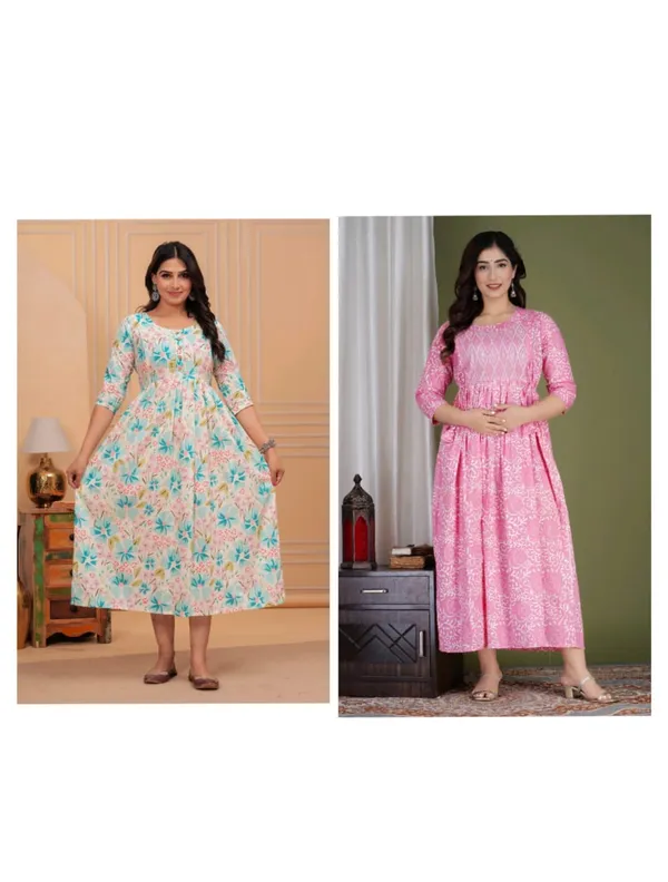 zik_lavender__cotton_maternity_and_feeding_kurti_Combo_Of_2